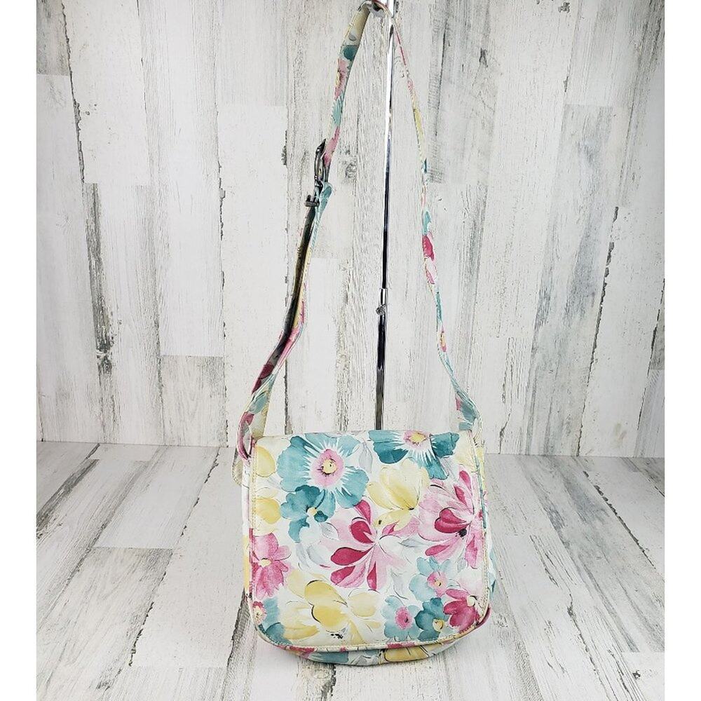 Viva of California Crossbody White Multicolored Floral Purse Women's Bag